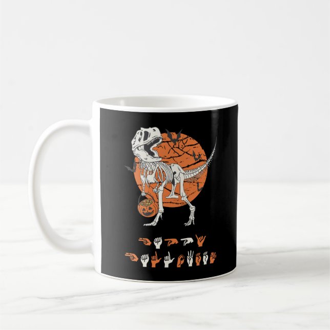 ASL Happy Halloween III - Cute Spooky Season Coffee Mug (Left)