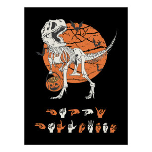 ASL Happy Halloween III - Cute Spooky Season Poster
