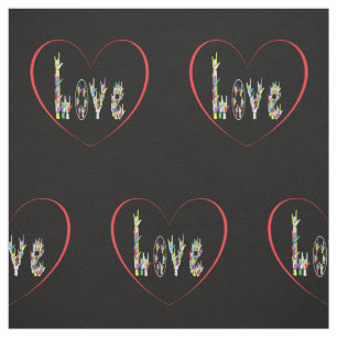 ASL Heart Full of Love Sewing Fabric