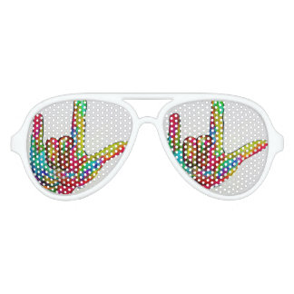 ASL I LOVE YOU AVIATOR SUNGLASSES