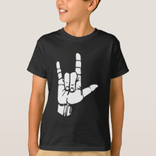 Asl I Love You Gift American Sign Language Tee Pre
