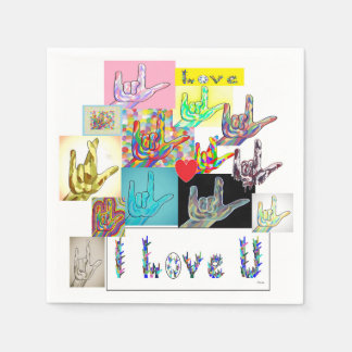 ASL I Love You Medley Napkin