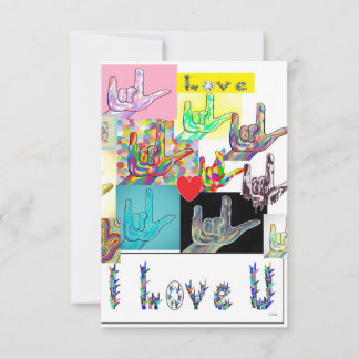 ASL I Love You Medley Thank You Card