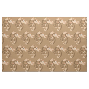 ASL I Love You Monkey Patterned Fabric