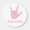 ASL I Love You Pink Hearts Sign Language and Name