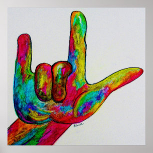 ASL I LOVE YOU POSTER