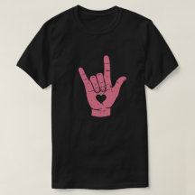  ASL "I Love You" Sign Language Hand with Heart