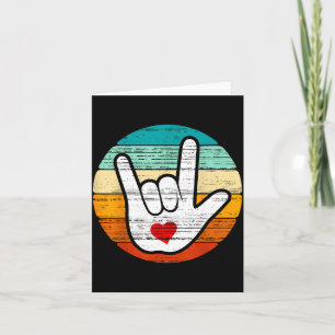 Asl I Love You, Sign Language Heart Love Valentine Card