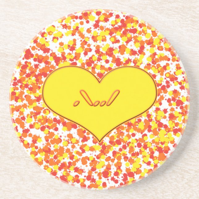 ASL-I Love You with Heart by Shirley Taylor Coaster (Front)