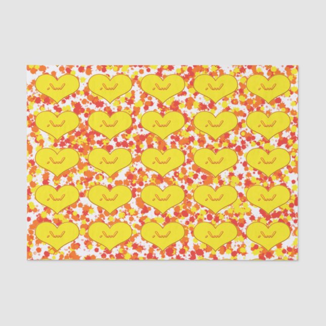 ASL-I Love You with Heart by Shirley Taylor Tissue Paper (Front)