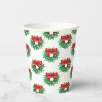 ASL I Love you Wreath Paper Cups Size: 8oz