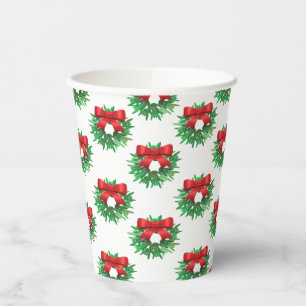 ASL I Love you Wreath Paper Cups Size: 8oz