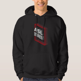 ASL Interpreter Job Title Appreciation Retro Hoodie