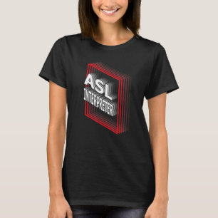 ASL Interpreter Job Title Appreciation Retro T-Shirt