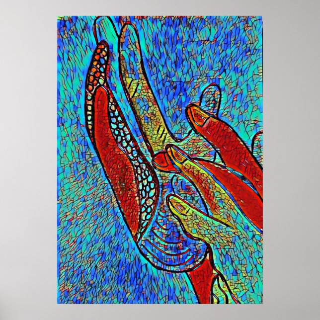 ASL Jesus Stained Glass Effect Poster (Front)