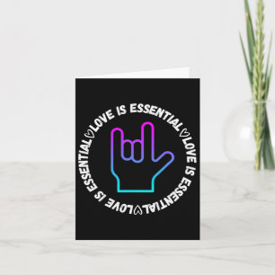 Asl Love Sign Disability Awareness  Card