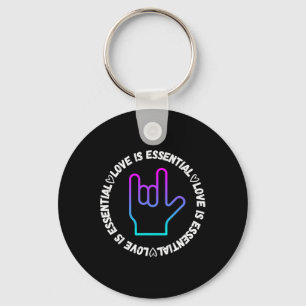 ASL  love Sign Disability Awareness  Key Ring