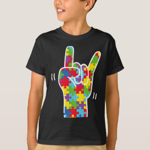 Asl Love Sign Language Autism Awareness Month Asl T-Shirt