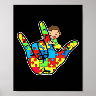 Asl Love Sign Language Autism Awareness Support