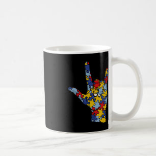 ASL Love Sign Language Hand Autism Awareness Suppo Coffee Mug