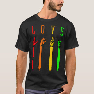 ASL love Sign Language Hand Talking Teachers Inter T-Shirt