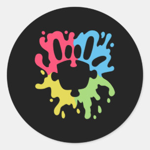 ASL Love Sign Non-verbal Autism Support Awareness  Classic Round Sticker