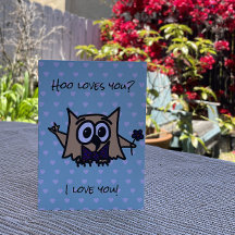 ASL Mother's Day Card with Ollie the Owl (Pink)