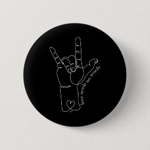 ASL Mum Dad Kids Autism Awareness Teacher SPED Dea 6 Cm Round Badge