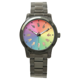 ASL Numbers Colour Wheel Watch (Minute segments)