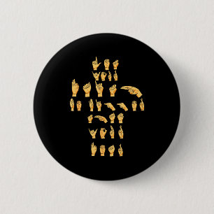 Asl Quote - Let Your Faith Be Bigger Than Your Asl 6 Cm Round Badge