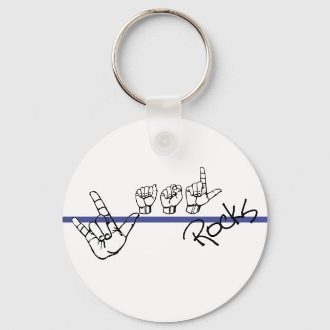 ASL Rocks Key Chain (Front)