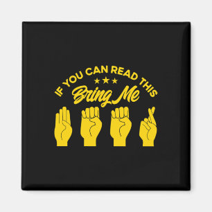 ASL Sign Language Bring Me Beer Deaf 1 Magnet