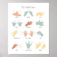 ASL Sign Language Chart for Kids Print 