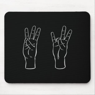 Asl Sign Language Funny 67 Meme Viral Hand Signs S Mouse Pad