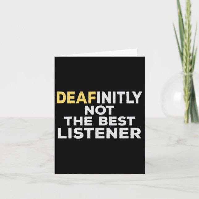 Asl Sign Language Hearing Loss Awareness  Card (Front)