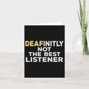 Asl Sign Language Hearing Loss Awareness  Card