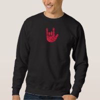Asl Sign Language I Love You Hand Sign Raglan