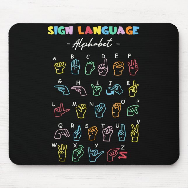 ASL Sign Language Teacher Audiologist Mouse Pad (Front)