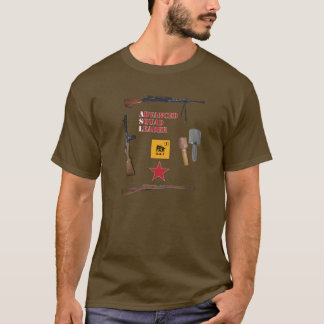 ASL Soviet 1st Line Squad with Weapon Border T-Shirt