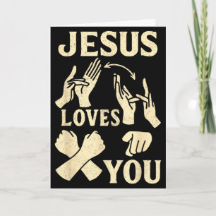 Asl Teacher American Sign Language Christian Jesus Card