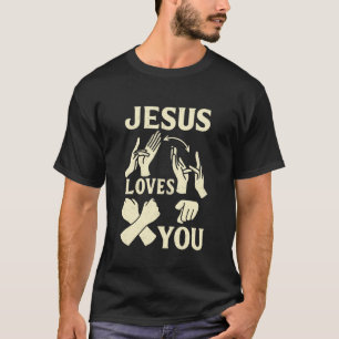 ASL Teacher American Sign Language Christian Jesus T-Shirt