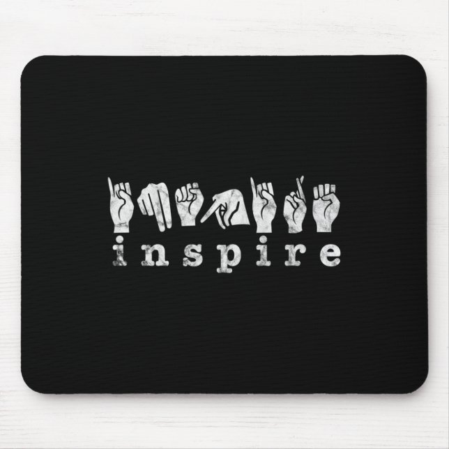 ASL Teacher American Sign Language Deaf Awareness  Mouse Pad (Front)