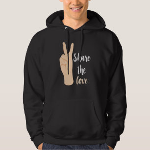 ASL Teacher Share The Love Sign Language Hand Sign Hoodie