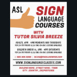 ASL Thumbs-up Gesture Sign Language Course Advert  Flyer<br><div class="desc">ASL Thumbs-up Gesture Sign Language Course Advertising Flyers By The Business Card Store.</div>