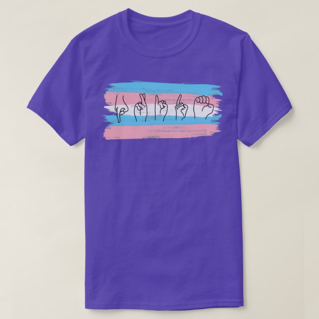 ASL Trans Pride Flag T-Shirt (Design Front)