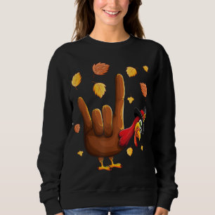 ASL Tukey American Sign Language I Love You Thanks Sweatshirt