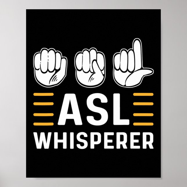 Asl Whisperer. Asl Awareness Hand Sign Language De (Front)