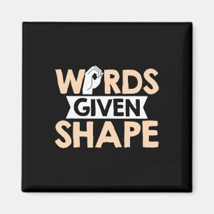 ASL Words given shape American Sign Language Magnet