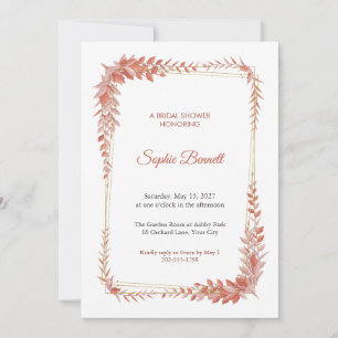 Aslant Overlay Bridal Shower Invitation