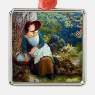 Asleep in the Woods (by Arthur Hughes) Metal Tree Decoration